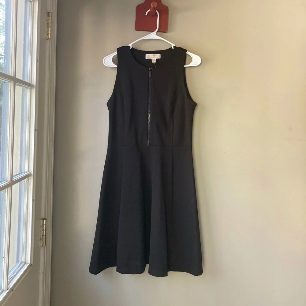 Michael Michael Kors Black Zip Up Black Dress 6 NWT - Picture 3 of 8